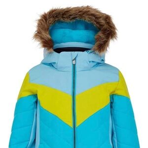 Spyder Lola insulated snow ski winter jacket. EUC. Size 10. Detachable hood.